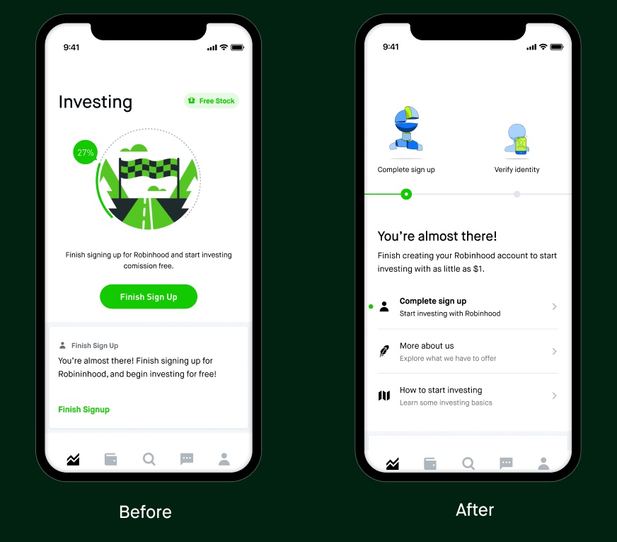 Onboarding redesign
